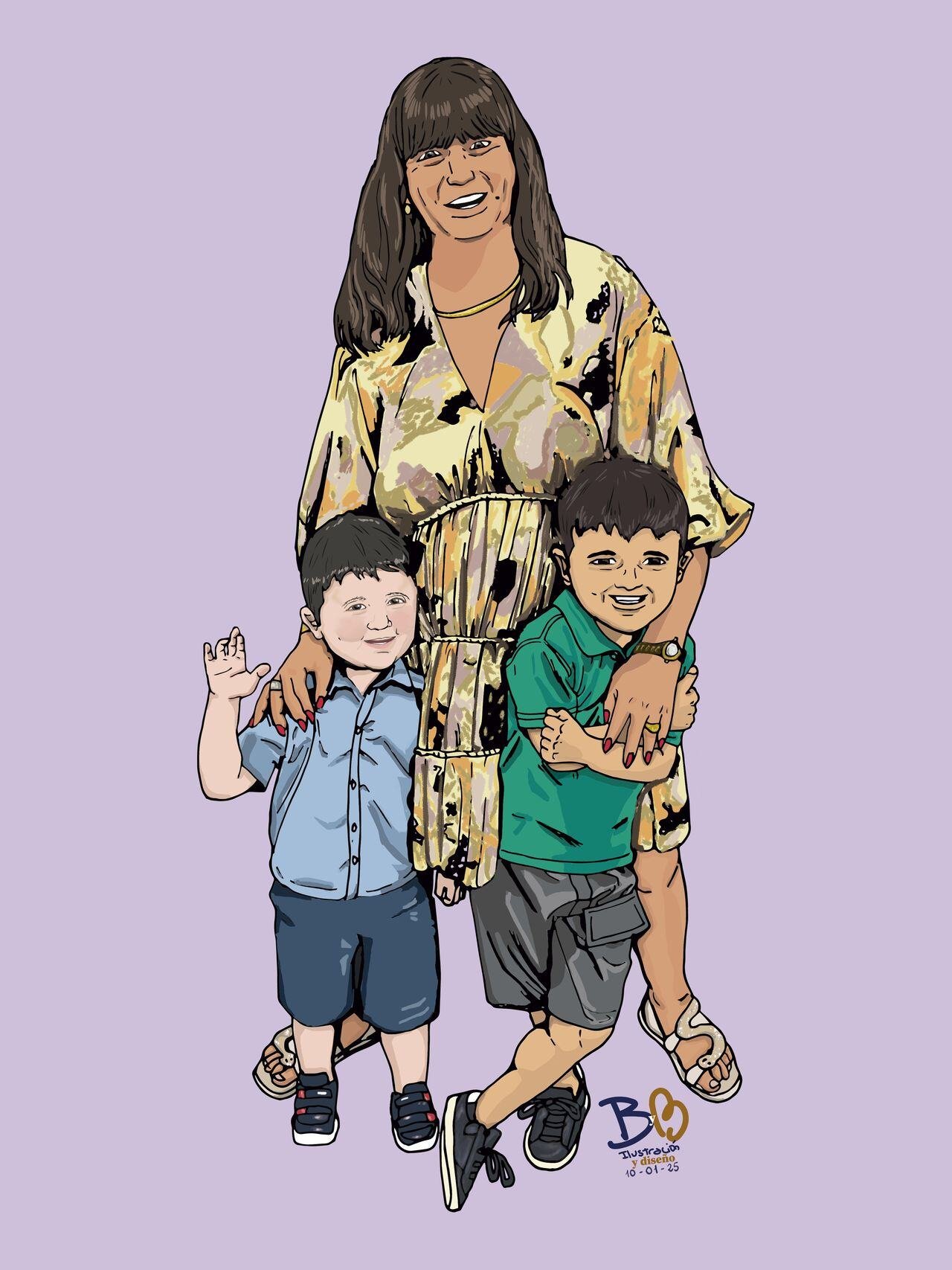 Abuela y nietos
