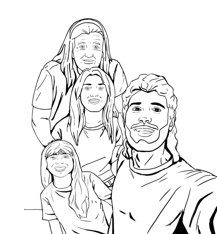 Retrato Lineart image